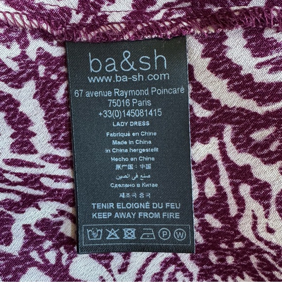 Ba&sh Loa Midi Dress Raisin Sz XS - Picture 8 of 11